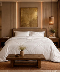 Classic Vitatex E Solid Double Comforter, Bright White|150 GSM Cotton