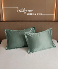 Classic Vitatex E Solid Pillow Pair, Green Bay|210 TC Cotton|2 Pillow Covers