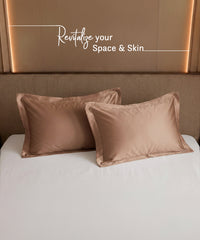 Classic Vitatex E Solid Pillow Pair, Nude|210 TC Cotton|2 Pillow Covers