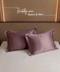 Classic Vitatex E Solid Pillow Pair, Mauve Mist|210 TC Cotton|2 Pillow Covers
