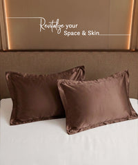 Classic Vitatex E Solid Pillow Pair, Mocha Pine|210 TC Cotton|2 Pillow Covers