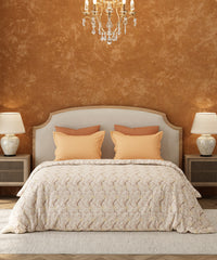 Carnival Floral Double Bedsheet Set,William Manor Brown| 144TC Cotton | 2 Pillow Covers