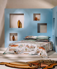 Shivan & Narresh King Bedsheet Set, SAUN| 400TC Cotton | 4 Pillow covers