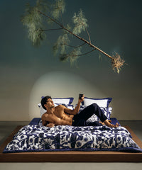 Shivan & Narresh King Bedsheet Set, BLANCO JUNO | 400TC Cotton | 4 Pillow covers