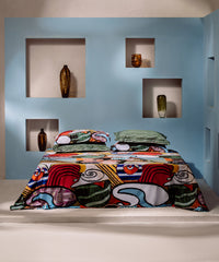 Shivan & Narresh King Bedsheet Set, ICONOMASH | 400TC Cotton | 4 Pillow covers