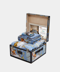 Shivan & Narresh Trousseau Set, Sky Hututi |400 TC Cotton Poly|8 Pc Set