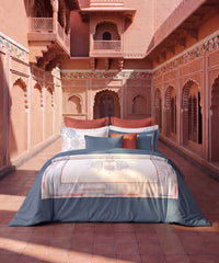 Indulgence Kalakriti King Bedsheet Set,Darbari Rang| 300TC| 4 Pillow Covers