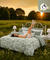 Aroma King Bedsheet Set, Vendure Tapestry Apple |180 TC Cotton|2 Pillow Covers