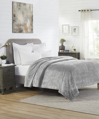 Home Essential Style Me Solid Double Flannel Blanket, Ash|290 Gsm|1.2Kg