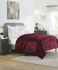 Home Essential Style Me Solid Double Flannel Blanket, Red|290 Gsm|1.2Kg