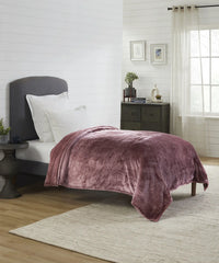 Home Essential Style Me Solid Single  Flannel Blanket, Wine|290 Gsm|0.9Kg