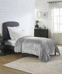 Home Essential Style Me Solid Single  Flannel Blanket, Ash|290 Gsm|0.9Kg