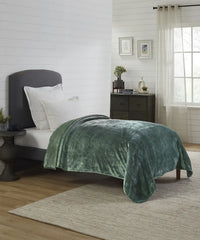 Home Essential Style Me Solid Single  Flannel Blanket, Emarld|290 Gsm|0.9Kg