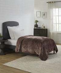 Home Essential Style Me Solid Single  Flannel Blanket, Choclate|290 Gsm|0.9Kg