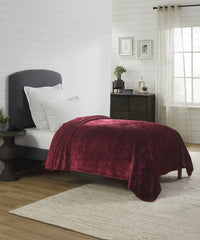 Home Essential Style Me Solid Single  Flannel Blanket, Red|290 Gsm|0.9Kg