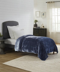 Home Essential Style Me Solid Single  Flannel Blanket, Blue|290 Gsm|0.9Kg