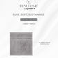 Luxe Home 2Pc Face Towel, Charcoal| 600 GSM Cotton Bamboo