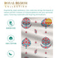 Home Essential Royal Bloom Queen Bedsheet Set, Lindon Blue| 144TC Cotton| 2 Pillow Covers