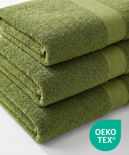 Urban Comfort Bath Towel, Olive| 450 GSM Cotton