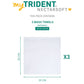 Nectarsoft 3 Pc Face Towel,625 Gsm , High End Luxury,Antimicrobial,Premium Cotton, Delica White