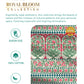 Home Essential Royal Bloom Queen Bedsheet Set, Rosario Teal| 144TC Cotton| 2 Pillow Covers