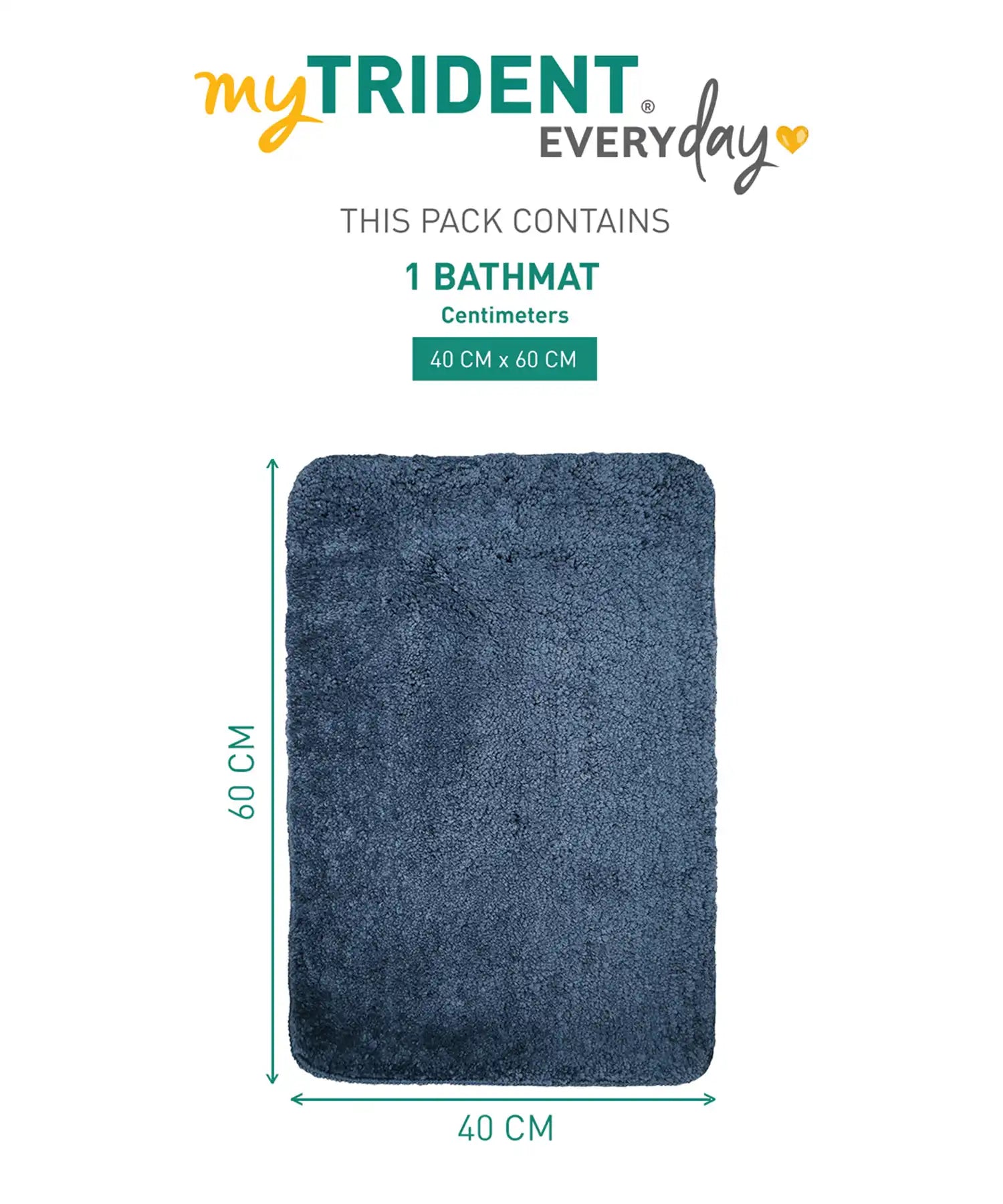 Everyday Bathmat 2000Gsm, 40X60cm, Elegant Blue