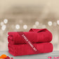 Soft Comfort Crimson Air Rich Technology 2Pc Bath Towel, 100% Cotton, 509 GSM, Red