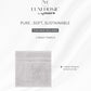 Luxe Home 2Pc Face Towel, Silver| 600 GSM Cotton Bamboo