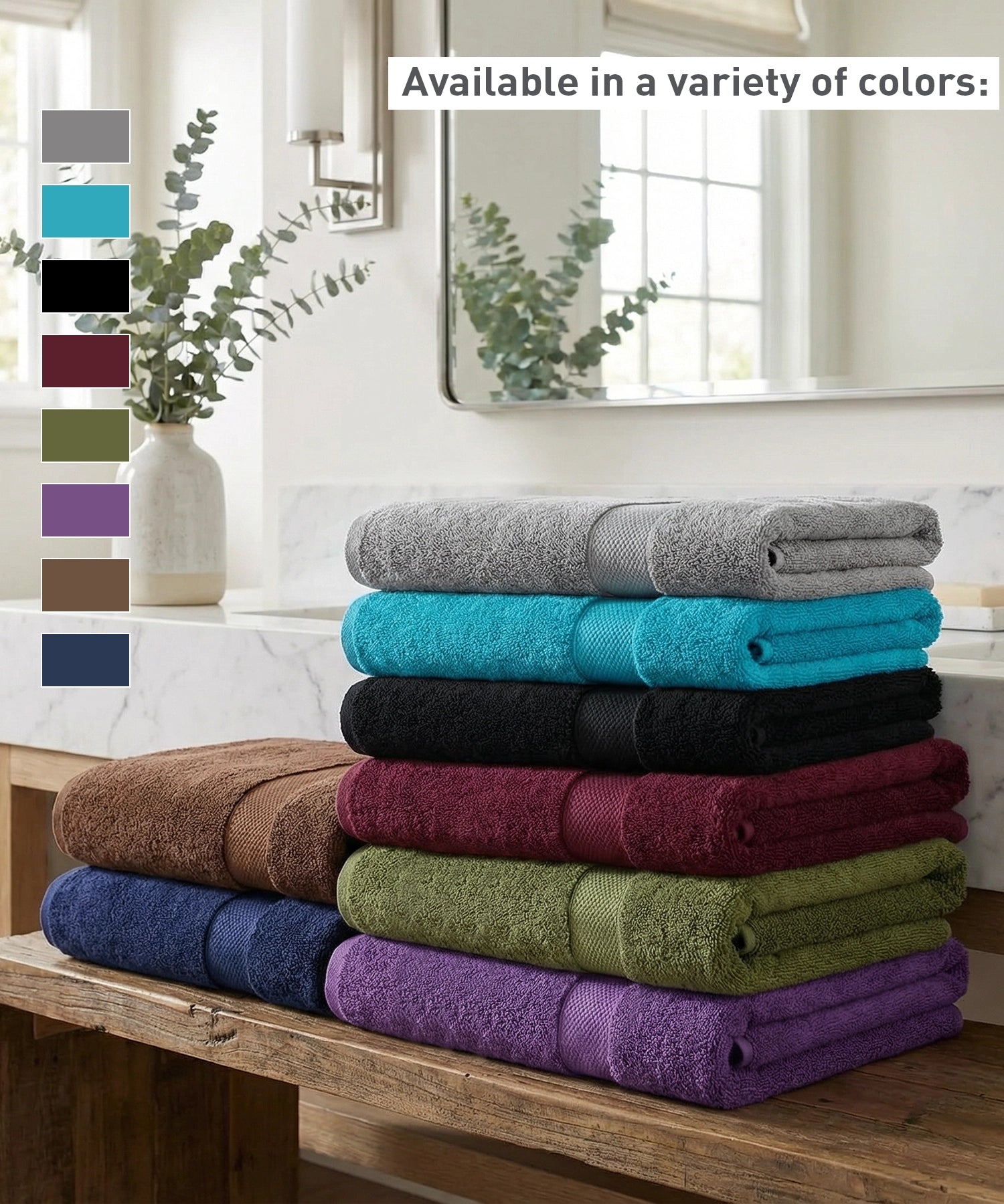 Urban Comfort Bath Towel, Olive| 450 GSM Cotton