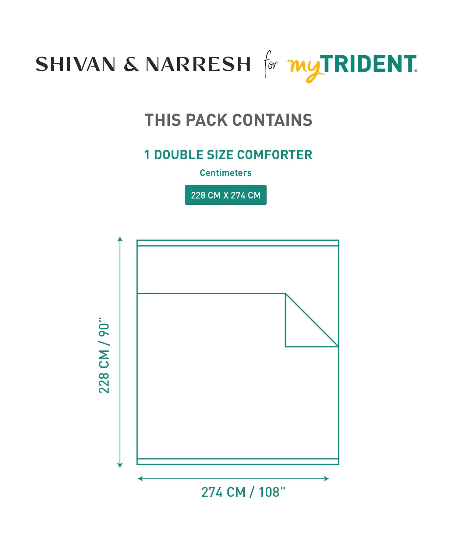 Shivan & Narresh for myTrident King Comforter, 400TC, HUTUTI