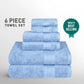Soft Comfort, 6Pc Set,Air Rich Technology Towel Set , 509 GSM,Allure