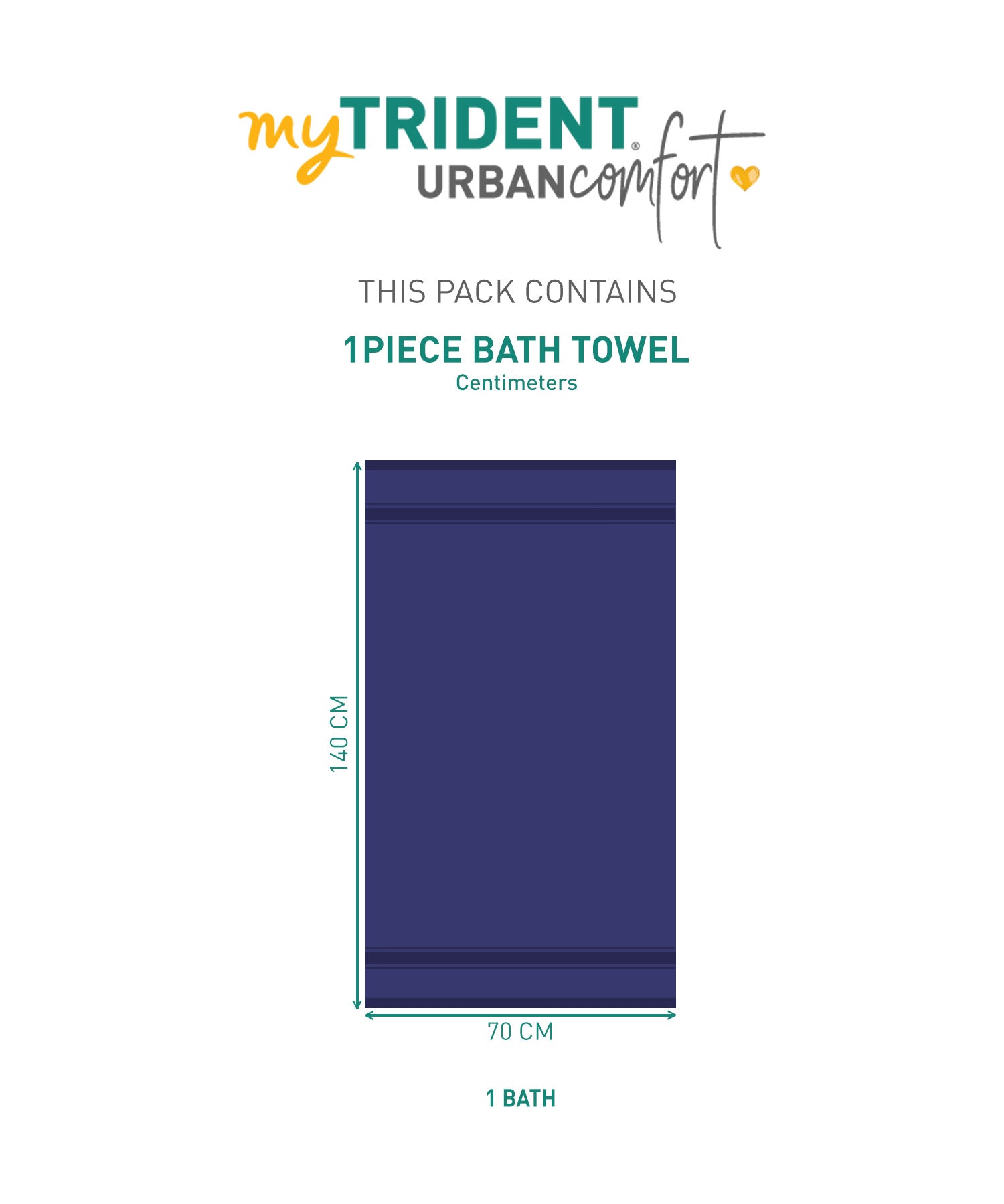 1Pc Bath Towel