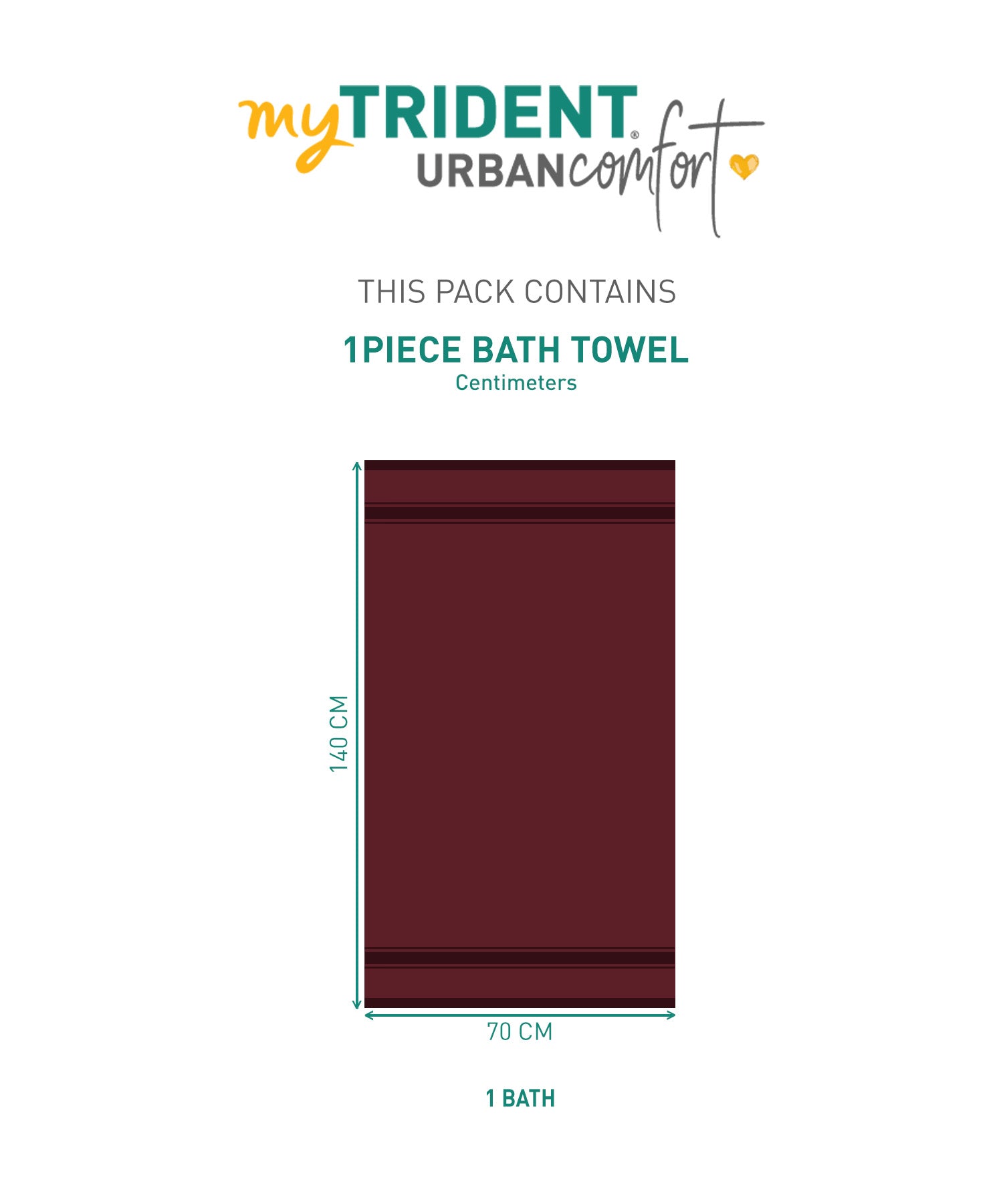 1Pc Bath Towel