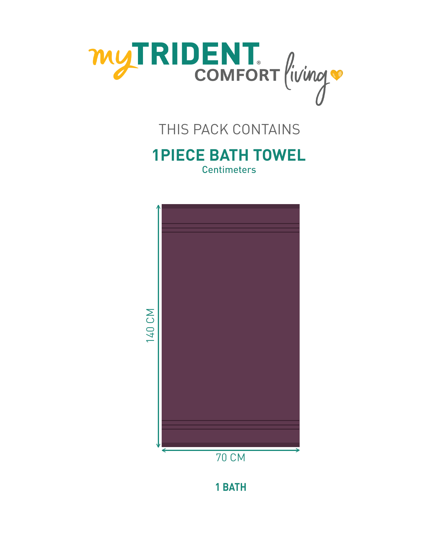 1Pc Bath Towel 