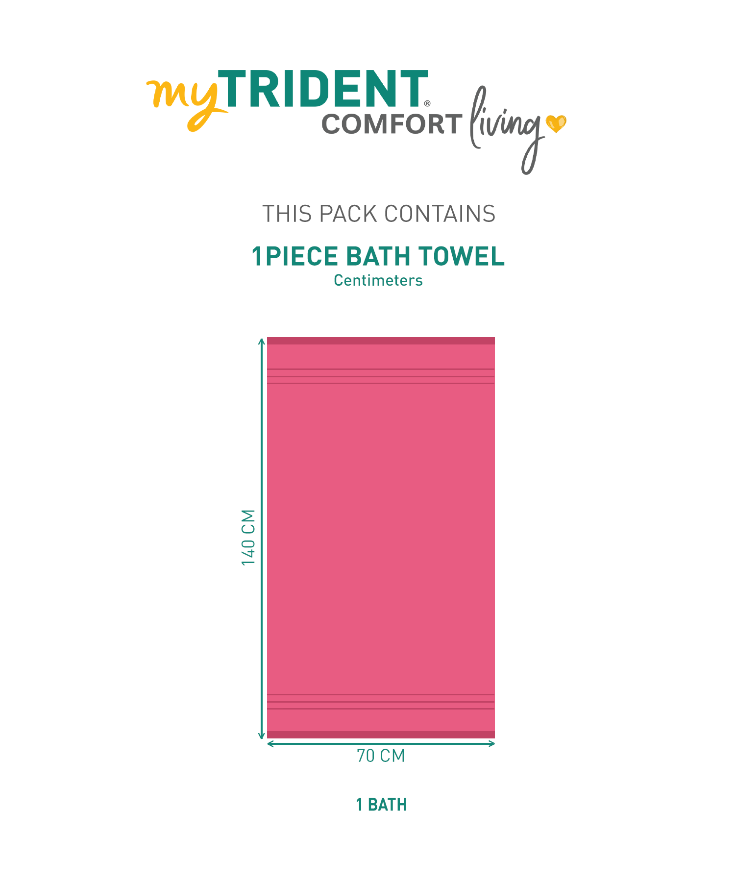 1Pc Bath Towel 