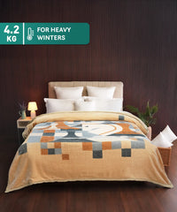 His and Her 2 ply Double Mink Blanket Box,Checkmate|4.2 KG