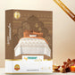 Sanskriti King Bedsheet, Kantha Orange| 180 TC Cotton| 2 Pillow Covers