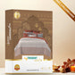 Sanskriti King Bedsheet, Kasuti Grey| 180 TC Cotton| 2 Pillow Covers