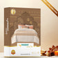 Sanskriti King Bedsheet, Kullu Shawl Beige| 180 TC Cotton| 2 Pillow Covers