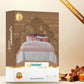 Sanskriti King Bedsheet, Kullu Shawl Grey| 180 TC Cotton| 2 Pillow Covers