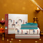 Home Essential Vasant King Bedsheet Gift Set|144 TC Cotton|Navodaya Red |2 Pillow Covers
