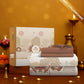 Home Essential Vasant King Bedsheet Gift Set|144 TC Cotton |Navvarsh Beige|2 Pillow Covers