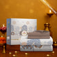 Home Essential Vasant King Bedsheet Gift Set|144 TC Cotton |Navvarsh Blue|2 Pillow Covers