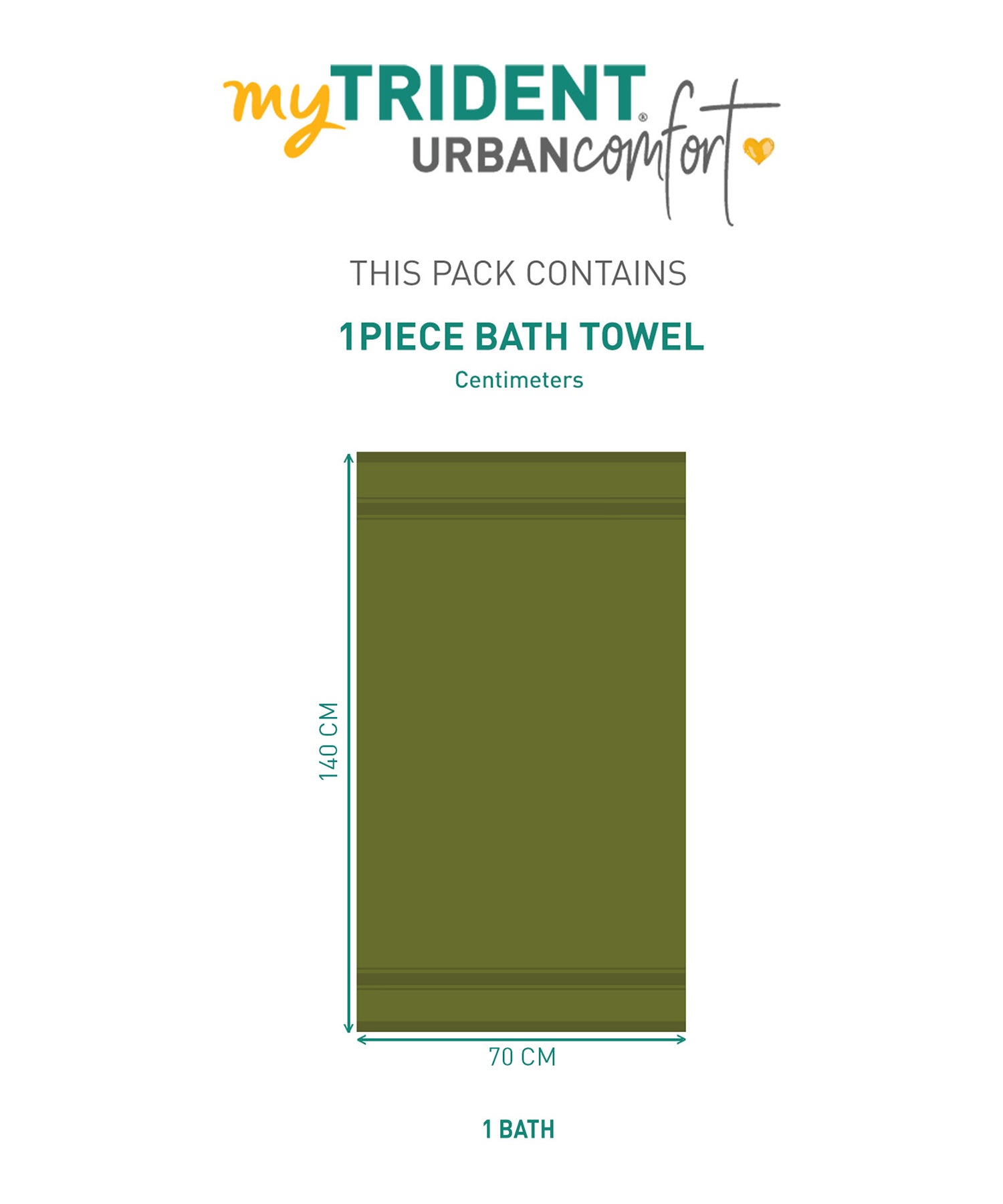 1Pc Bath Towel