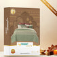 Sanskriti King Bedsheet, Rogan Art Olive| 180 TC Cotton| 2 Pillow Covers