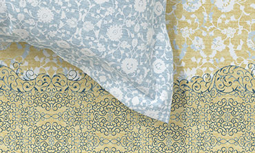 Home Essential King Printed Bedsheet, 144TC, 100% Cotton-Emaar Olive