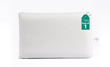 Classic Memory Comfort 1Pc Pillow, White| 220 GSM| Memory Foam
