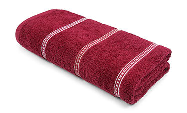 Urban Comfort Bath Towel, Rosie Wine| 450 GSM Cotton|Dry Fast