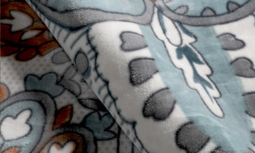 Indulgence Plush Paradise 2 ply Double Blanket, 2.20MX2.40M, 5.5kg, Jean