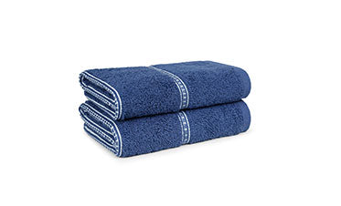 Urban Comfort 2 Pc Hand Towel Set,Doodle Blue| 450 GSM Cotton|Dry Fast